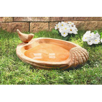Produktbild von Frank GmbH Terrakotta Vogeltränke Bodenfutterstation aus Keramik 37 cm Naturton