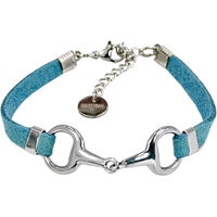 Produktbild von Frauenarmband Lilo & Stitch aus Edelstahl in Gold und Türkis 15 cm bis 19 cm