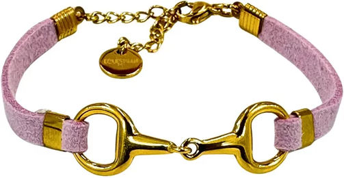 Produktbild von Frauenarmband Lilo von Equestrian Shop aus Edelstahl in Gold und Rosa 15 cm bis 19 cm