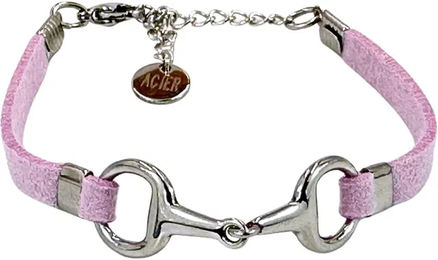 Produktbild von Frauenarmband Lilo von Equestrian Shop aus Edelstahl in Gold und Rosa mit verstellbarer Länge 15 cm bis 19 cm