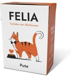 Fred & Felia Felia Hundefutter Pute Stückchen in Sauce mit hohem Fleischanteil 10x190g - 10 x 190 g – Bild 1 von 2