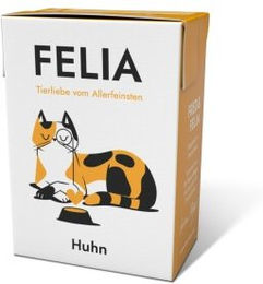 Fred & Felia FELIA Katzen Nassfutter Huhn Monoprotein getreidefrei mit hohem Fleischanteil 10x190g Tetra Pak - 10 x 190 g – Bild 1 von 3