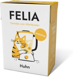 Fred & Felia FELIA Smoothie Huhn Katzen Ergänzungsfutter mit Geflügelbrühe zur Unterstützung der Flüssigkeitszufuhr 200g Tetra Pak - 10 x 200 g – Bild 1 von 2