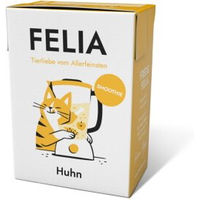 Produktbild von Fred & Felia FELIA Smoothie Huhn Katzen Ergänzungsfutter mit Geflügelbrühe zur Unterstützung der Flüssigkeitszufuhr 200g Tetra Pak - 10 x 200 g