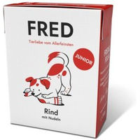 Produktbild von Fred & Felia FRED Junior Hundefutter Rind mit Nudeln Monoprotein Nassfutter für Welpen 10 x 390 g - 10 x 390 g