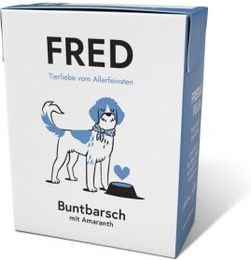 Fred & Felia Katzenfutter Buntbarsch mit Amaranth Stückchen in Sauce Monoprotein 10x390g – Bild 1 von 3