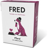 Produktbild von Fred & Felia Pferd mit Süßkartoffeln Monoprotein Stückchen in Sauce 10x190g - 10 x 190 g