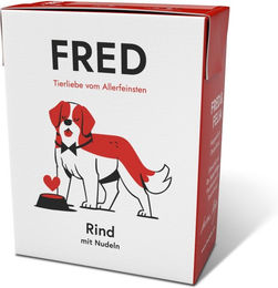 FRED Hundefutter Rind mit Nudeln Stückchen in Sauce Adult 10x190 g – Bild 1 von 1