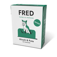 Produktbild von FRED Nassfutter Senior Hirsch und Pute 10 x 390 g