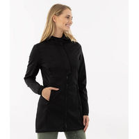 Produktbild von Frederique Softshell-Mantel Damen lang wasserabweisend Meteorite Größe M