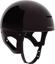 Produktbild von Freejump Carbon Jockey Skull Reithelm mit Ohrenprotektoren aus Kohlefaser Schwarz Unisex Größe S