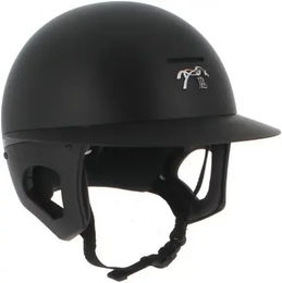 Produktbild von Freejump Reithelm Visier Polo Pénélope für Damen in Schwarz mit CE-Zertifizierung