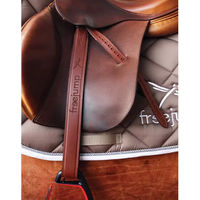 Produktbild von Freejump Steigbügelriemen Classic Wide aus Leder Braun Größe S