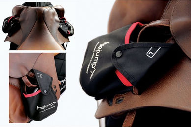 Produktbild von Freejump Steigbügeltasche Stirrup Pocket aus Neopren in Schwarz und Silber