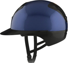 Freejump Vorono Reithelm aus Carbon in Blau und Glossy Schwarz mit breitem Visier Größe M – Bild 1 von 2