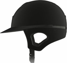 Freejump Vorono Reithelm Carbon in Glossy Schwarz mit breitem Visier und Schläfenschutz Größe S – Bild 1 von 2