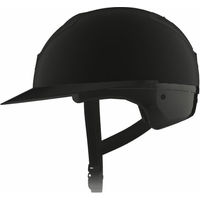 Produktbild von Freejump Vorono Reithelm Carbon in Schwarz Glossy mit breitem Visier Größe M
