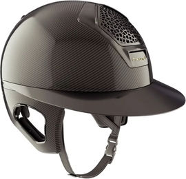 Produktbild von Freejump Voronoi Carbon Reithelm mit weiter Krempe aus Kohlefaser Schwarz Unisex Größe M