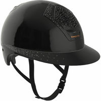 Produktbild von Freejump Voronoi Reithelm mit breitem Visier Schwarz Glänzend