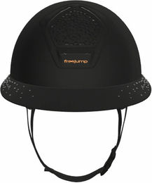 Freejump Voronoi Reithelm Schwarz Matt mit breitem Visier ohne Schläfenschutz – Bild 1 von 3