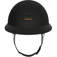 Produktbild von Freejump Voronoi Reithelm Schwarz Matt mit breitem Visier ohne Schläfenschutz