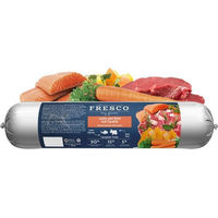 Produktbild von FRESCO Barf Hundewurst Lachs und Rind mit Karotte, getreidefrei, 2 x 400g