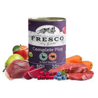 Produktbild von FRESCO Complete Plus Hundefutter Ente mit Rind Adult Getreidefrei 12 x 400 g