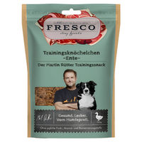 Produktbild von Fresco Dog Martin Rütter Trainingsknöchelchen Ente Hundeleckerlis mit hohem Fleischanteil und Monoprotein 150 g - 150 g