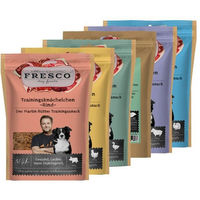 Produktbild von Fresco Dog Martin Rütter Trainingsknöchelchen Hunde Leckerli Probierpaket 6x150g Getreidefrei und Zuckerfrei mit hohem Fleischanteil für alle Altersstufen