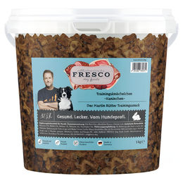 Fresco Dog Martin Rütter Trainingsknöchelchen Kaninchen getreidefrei und zuckerfrei Hundeleckerlis 1 kg – Bild 1 von 3