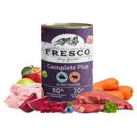 Produktbild von Fresco Dog NassBarf Hundefutter Kaninchen mit Rind getreidefrei 12 x 400g