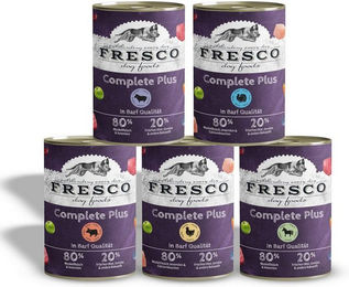 Fresco Dog NassBarf Probierpaket Hundefutter Adult Getreidefrei Huhn Rind Pferd Lamm Pute 5x400g – Bild 1 von 4