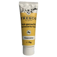 Produktbild von FRESCO Fein gemacht! Käsecreme Hundesnack mit Edamer, Karotten und Kürbis, getreidefrei und ohne Farb- oder Aromastoffe, 9 x 75 g