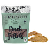 Produktbild von FRESCO Hundesnack Entenfilets Trockenfleisch getreidefrei monoprotein 500 g