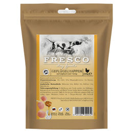 FRESCO Hundesnack Geflügelhappen mit Joghurt und Honig mit hohem Fleischanteil 250 g – Bild 1 von 2