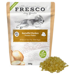 Produktbild von FRESCO Kartoffel Flocken Pulver zur Nahrungsergänzung für Hunde mit Vitaminen zur Gewichtskontrolle 500 g