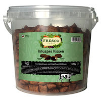 Produktbild von Fresco Knusper Kissen Veganer Hundesnack Gemüsekissen mit Waldfruchtfüllung 800 g