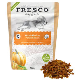 FRESCO Kürbis Flocken Vegan Nahrungsergänzung für Hunde 500 g – Bild 1 von 3