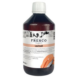 Produktbild von FRESCO Lachsöl für Hunde Haut-Fell-Supplement ohne Farb- und Aromastoffe 500 ml