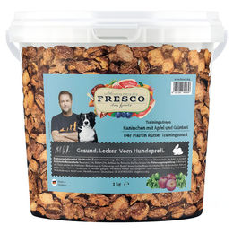 Produktbild von FRESCO Martin Rütter Trainingsdrops für Kaninchen mit hohem Fleischanteil ohne Farb- und Aromastoffe 1 kg Eimer