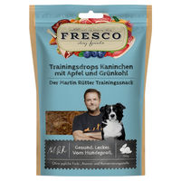 Produktbild von FRESCO Martin Rütter Trainingsdrops Kaninchen mit Apfel und Grünkohl 150 g mit hohem Fleischanteil