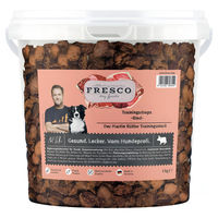 Produktbild von FRESCO Martin Rütter Trainingsdrops Rind Belohnungssnack für Hunde Adult Monoprotein 1 kg Eimer