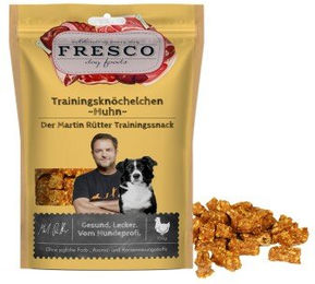 Produktbild von FRESCO Martin Rütter Trainingsknöchelchen Huhn Hundeleckerli Sensitive ohne Farb- und Aromastoffe 2x150 g - 2 x 150 g