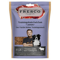 Produktbild von FRESCO Martin Rütter Trainingsknöchelchen Lamm Belohnungssnack für Welpen mit hohem Fleischanteil und Monoprotein 150 g