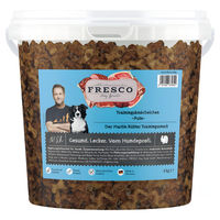 Produktbild von FRESCO Martin Rütter Trainingsknöchelchen Pute Hundeleckerlis Monoprotein getreidefrei 1 kg Eimer