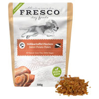 Produktbild von FRESCO Süßkartoffel Flocken Pulver zur Immunstärkung und Verdauung für Hunde 500 g