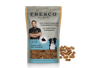 Produktbild von FRESCO Trainingsknöchelchen für Kaninchen getreidefrei und monoprotein 150g