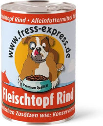 fress-express Hund Nassfutter Rind Stückchen in Sauce Getreidefrei 400g – Bild 1 von 3