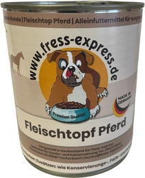 fress-express Pferd Nassfutter Stückchen in Sauce Getreidefrei mit hohem Fleischanteil Monoprotein für alle Altersstufen – Bild 1 von 1