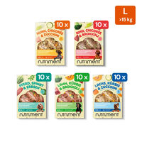 Produktbild von Fressnapf Special L Mix-Paket Menüschale Stückchen in Sauce mit Rind, Huhn, Pferd, Lamm und Lachs 400g